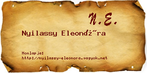 Nyilassy Eleonóra névjegykártya